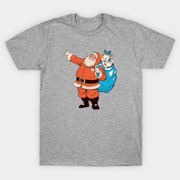 Vintage Santa Claus Christmas Illustration T-Shirt by SLAG_Creative